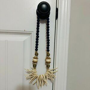 Beaded elk antler necklace